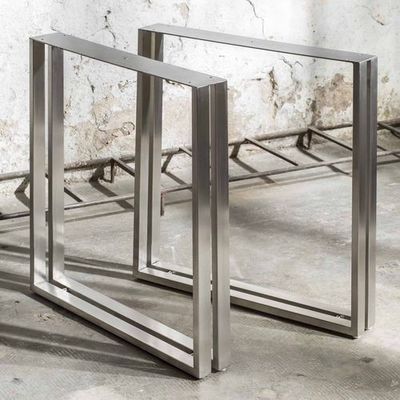 Base de mesa de acero inoxidable, piernas de muebles metálicos, marcos estructurales metálicos