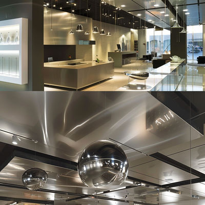 High Intensity Mirror Finish Embossed Decorative Panel Water Ripple Stainless Steel Sheet