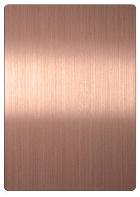 Rose Gold Stainless Steel Decorative Sheet 10k Highly Bright Mirror