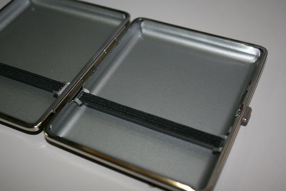Bespoke Logo'S Etched On A Stainless Steel Cigarette Case