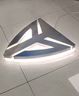 Thép không gỉ Pvd phủ hộp lên đèn LED đèn nền nội thất biển báo, ánh sáng kim loại