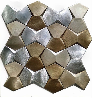 Aluminum 3D Mosaic For Wall Coverings , Backsplashes , Accent Walls Or Flooring