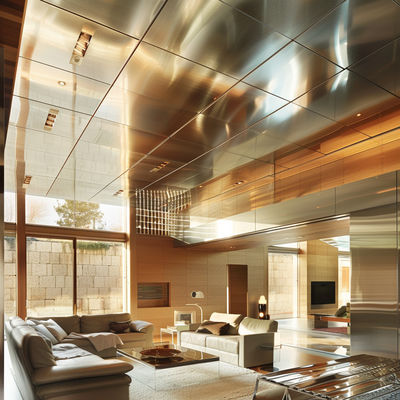 Silver Gold Stainless Steel Perforated Metal Sheet External Wall Panel Aluminum Composite Panels