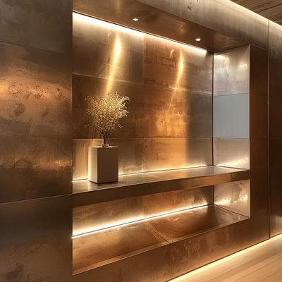 Custom Sized Fireproof A Class Stainless Steel Niche with PVD Coating Options