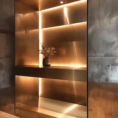 Custom Sized Fireproof A Class Stainless Steel Niche with PVD Coating Options
