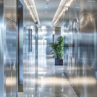 Lightweight Stainless Steel Honeycomb Cladding, High-Gloss, for Modern Interiors
