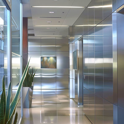 Lightweight Stainless Steel Honeycomb Cladding, High-Gloss, for Modern Interiors