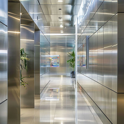 Structural Stainless Steel Cladding, 5mm Thick, Silver, for Industrial Use