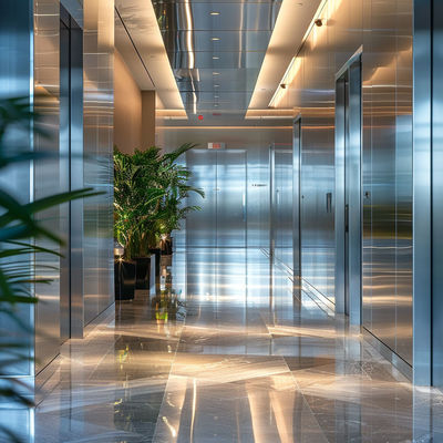 Custom-Fit Stainless Steel Panels, Brushed Silver, for Bespoke Architectural Features