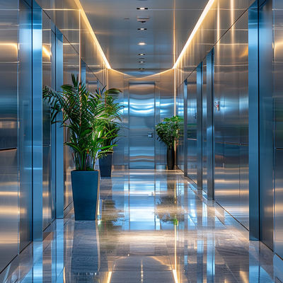Custom-Fit Stainless Steel Panels, Brushed Silver, for Bespoke Architectural Features