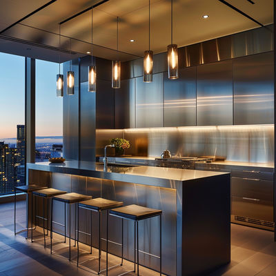 Sustainable Stainless Steel Facades , Green Certified , For Responsible Building Practices