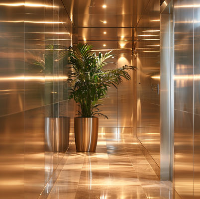 High-Gloss Stainless Steel Facades , White , For Clean And Modern Exteriors