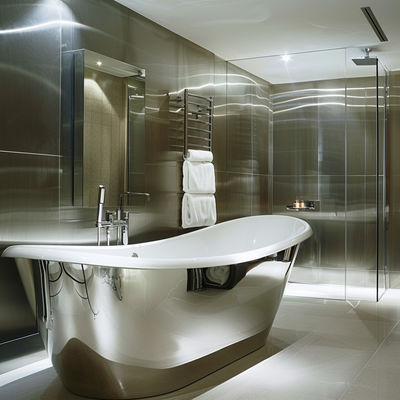 Custom-Fit Stainless Steel Cladding, Mirror-Like Reflectivity, for High-End Retail Spaces