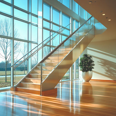 High-Grade Stainless Steel Handrails with 6mm Side Steel Thickness for Glass Applications