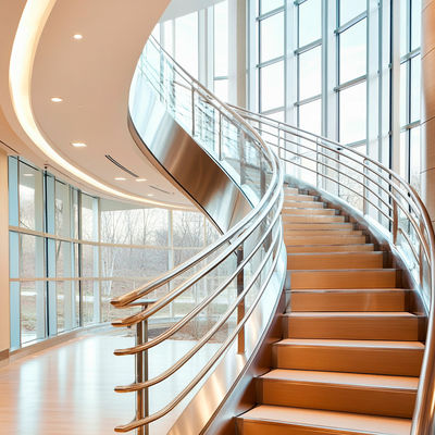 Sleek Stainless Steel Handrails with 1050mm Balustrade Height for Glass Railings