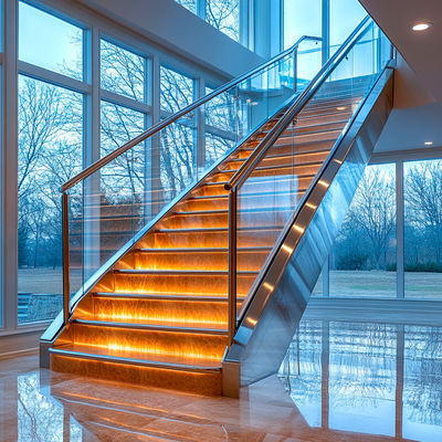 Premium Stainless Steel Handrails with PSS Finish for Glass Railing Systems