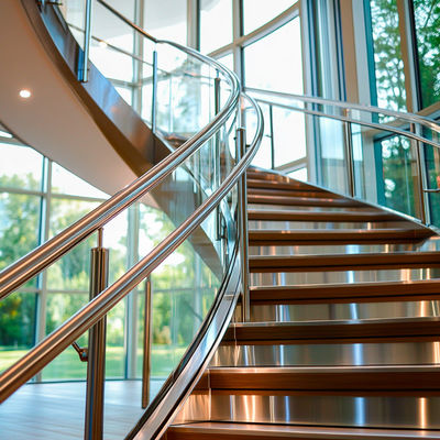 Innovative Stainless Steel Handrails with Brushed Finish for Glass Fencing
