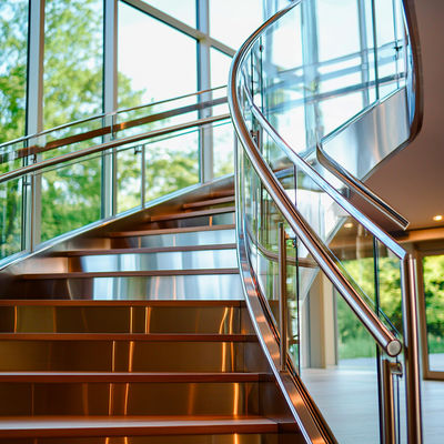 Innovative Stainless Steel Handrails with Brushed Finish for Glass Fencing