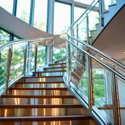 High-Performance Stainless Steel Handrails with 10mm Side Steel Thickness for Glass Railings