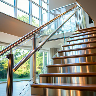High-Strength Stainless Steel Handrails with 8mm Side Steel Thickness for Glass Fencing
