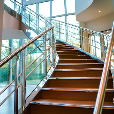 Durable Stainless Steel Handrails with 10mm Side Thickness for Glass Railings