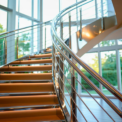 Durable 304 Stainless Steel Handrails with Flat Saddle for Glass Fencing