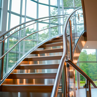 Durable Textured Stainless Steel Handrails for Outdoor Gardens