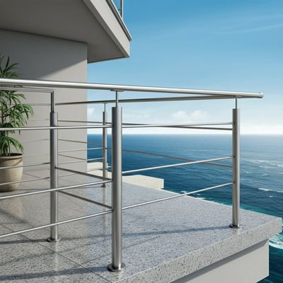 Các tay cầm thép không gỉ chống rỉ cho ban công bên bờ biển