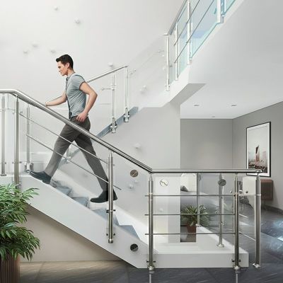 Các tay cầm bằng thép không gỉ bền với chiều cao 1050mm cho hệ thống hàng rào thủy tinh