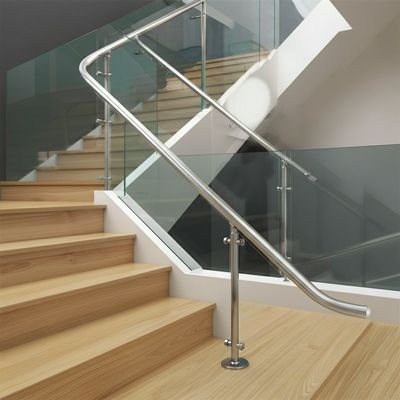 Premium Stainless Steel Handrails with Polished Finish for Glass Railings