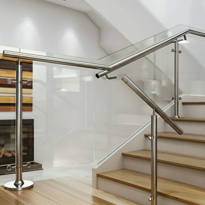 Premium Stainless Steel Handrails with Polished Finish for Glass Railings