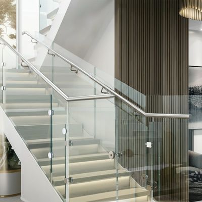Durable Stainless Steel Handrails with 10mm Side Thickness for Glass Railings