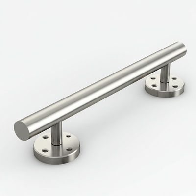 Sleek 316 Stainless Steel Handrails with Round Cover Plate for Glass Balustrades