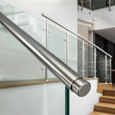 Corrosion-Proof Stainless Steel Handrails with Polished Finish for Glass Railings