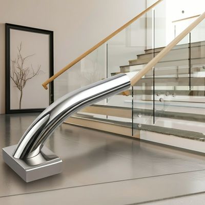 Corrosion-Proof Stainless Steel Handrails with Polished Finish for Glass Railings