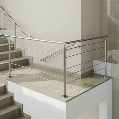 Durable 304 Stainless Steel Handrails with Flat Saddle for Glass Fencing