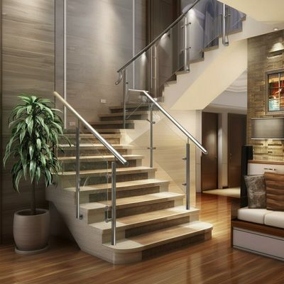Durable Polished Stainless Steel Handrails for Indoor Stairs