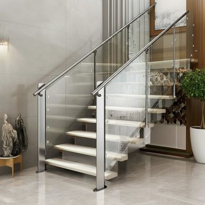 Stylish PVD Stainless Steel Handrails with 1200mm Height for Glass Staircases