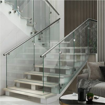 Stylish PVD Stainless Steel Handrails with 1200mm Height for Glass Staircases