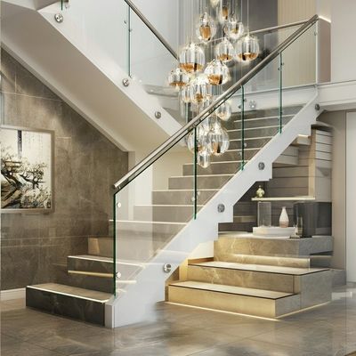 Stylish PVD Stainless Steel Handrails with 1200mm Height for Glass Staircases