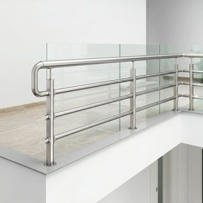 Stylish PVD Coated Stainless Steel Handrails with 870mm Balustrade Height for Glass Railings