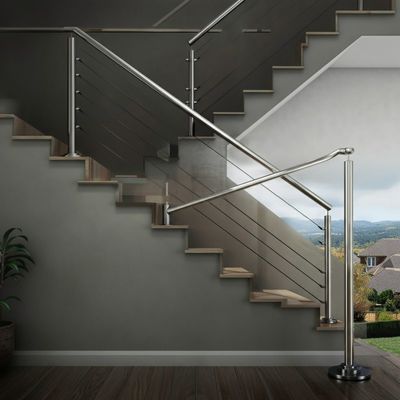 Stylish PVD Coated Stainless Steel Handrails with 870mm Balustrade Height for Glass Railings