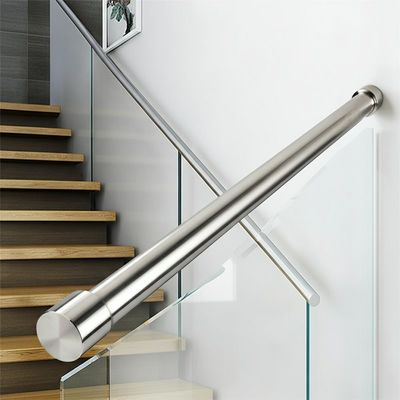 Rust-Proof 304 Stainless Steel Handrails with Flat Saddle for Glass Railings