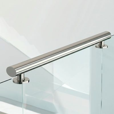 Heavy-Duty Stainless Steel Handrails with Flat Saddle Design for Glass Fencing