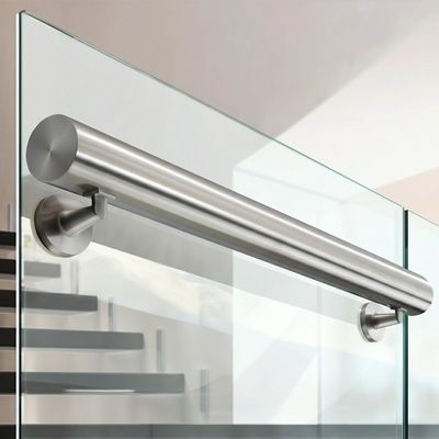 Heavy-Duty Stainless Steel Handrails with Flat Saddle Design for Glass Fencing