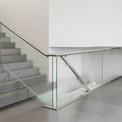 Heavy-Duty Stainless Steel Handrails with Flat Saddle Design for Glass Fencing