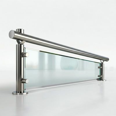 Durable Stainless Steel Handrails with Polished Finish for Glass Railing Systems