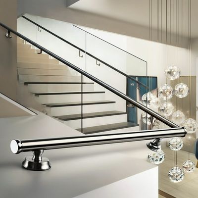Innovative Stainless Steel Handrails with Crystal Accents for Glass Railings